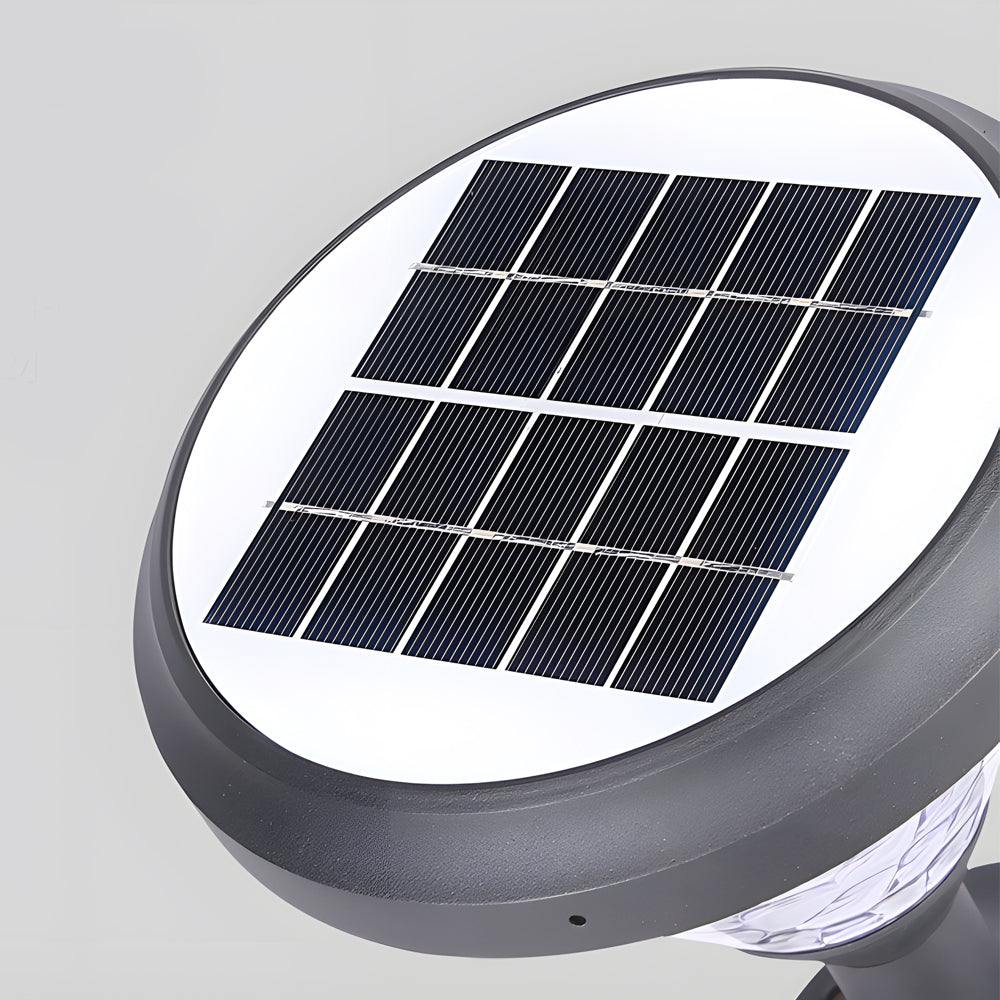 Modern Black Solar LED Landscape Path Lights with Ground Stake for Garden and Walkway