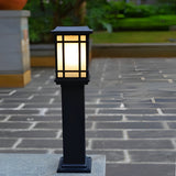 Modern Black Solar Path Lights Waterproof Outdoor Garden Landscape LED Lighting