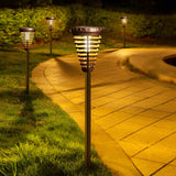 Modern Black Solar Pathway Lights Waterproof LED Garden Landscape Lighting for Walkway