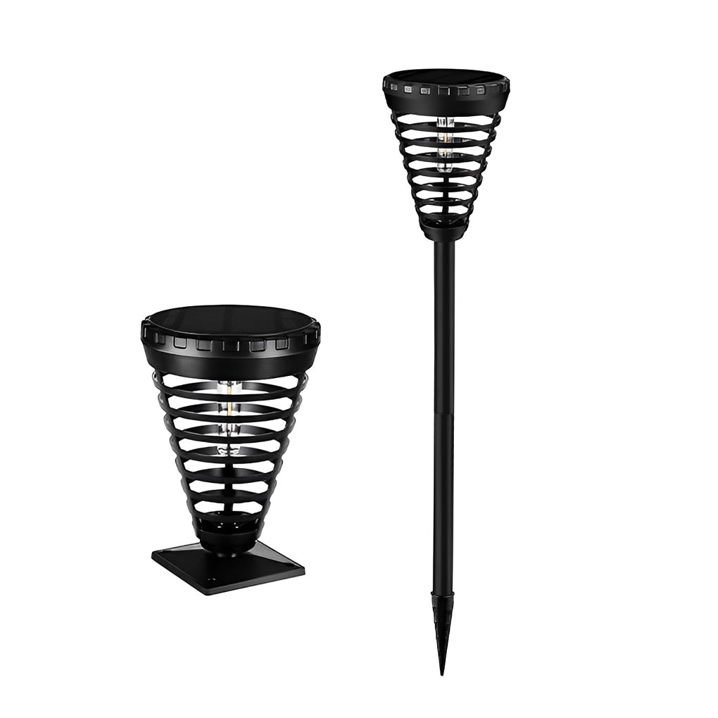 Modern Black Solar Pathway Lights Waterproof LED Garden Landscape Lighting for Walkway