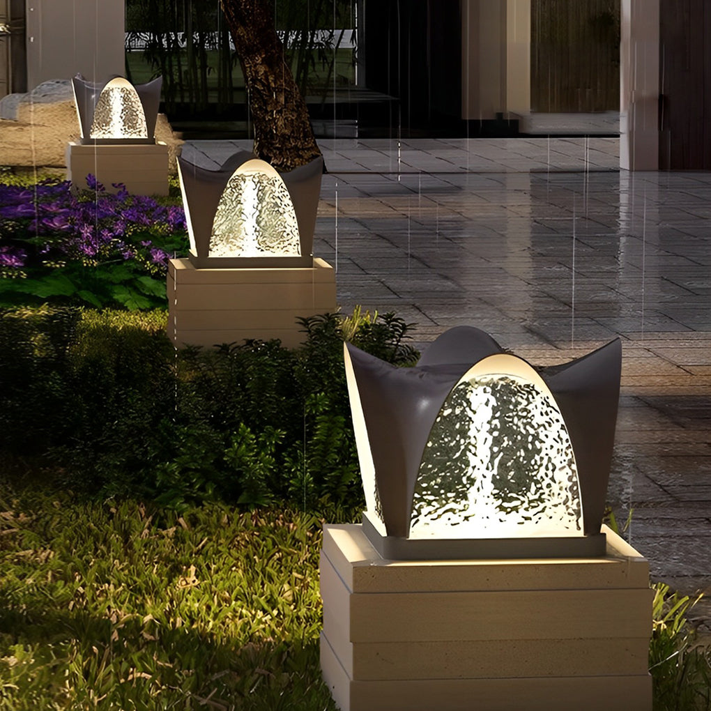 Modern Black Solar Post Lights Waterproof IP65 LED Outdoor Fence Cap Lighting for Decks and Gardens