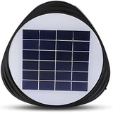 Modern Black Solar Powered LED Outdoor Wall Sconce Waterproof Exterior Lighting for Garden Backyard