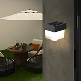 Modern Black Solar Powered Outdoor LED Wall Sconces Waterproof IP54 Exterior Lights for Garden and Porch