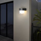 Modern Black Solar Powered Outdoor LED Wall Sconces Waterproof IP54 Exterior Lights for Garden and Porch