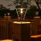 Modern Black Solar Powered Pathway Lights Waterproof Outdoor LED Landscape Garden Lamp