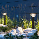 Modern Black Solar Powered Pathway Lights with Dusk to Dawn Sensor and Three Color Temperature Modes