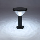 Modern Black Solar Powered Pathway Lights with Dusk to Dawn Sensor and Three Color Temperature Modes