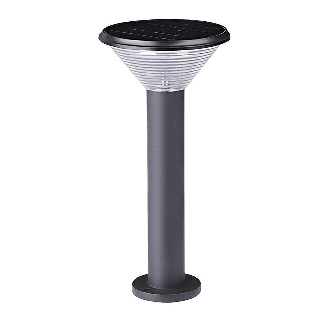 Modern Black Solar Powered Pathway Lights with Dusk to Dawn Sensor and Three Color Temperature Modes