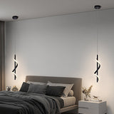 Modern Black Spiral LED Wall Sconce and Pendant Light with 3 Step Dimming for Home Decor