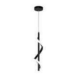 Modern Black Spiral LED Wall Sconce and Pendant Light with 3 Step Dimming for Home Decor