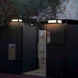 Modern Black Square Cube Outdoor Post LED Pier Mount Light Waterproof Exterior Fixture