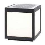 Modern Black Square Cube Outdoor Post LED Pier Mount Light Waterproof Exterior Fixture
