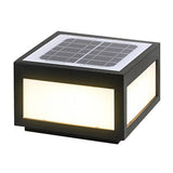 Modern Black Square Cube Outdoor Post LED Pier Mount Light Waterproof Exterior Fixture