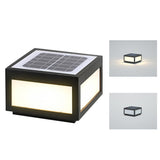 Modern Black Square Cube Outdoor Post LED Pier Mount Light Waterproof Exterior Fixture