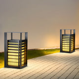 Modern Black Square Lantern LED Outdoor Pathway Light for Garden and Villa