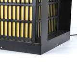 Modern Black Square Lantern LED Outdoor Pathway Light for Garden and Villa
