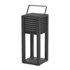 Modern Black Square LED Outdoor Path Light Waterproof Solar Powered Portable Garden Lawn Lamp