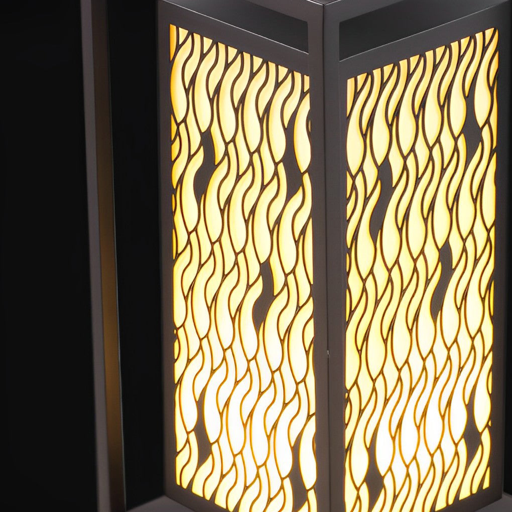 Modern Black Square LED Outdoor Pathway Light Waterproof Garden Lawn Lamp