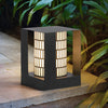 Modern Black Square LED Outdoor Post Light Waterproof Pathway Lamp for Backyard Landscaping