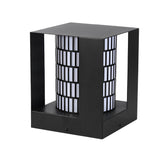 Modern Black Square LED Outdoor Post Light Waterproof Pathway Lamp for Backyard Landscaping