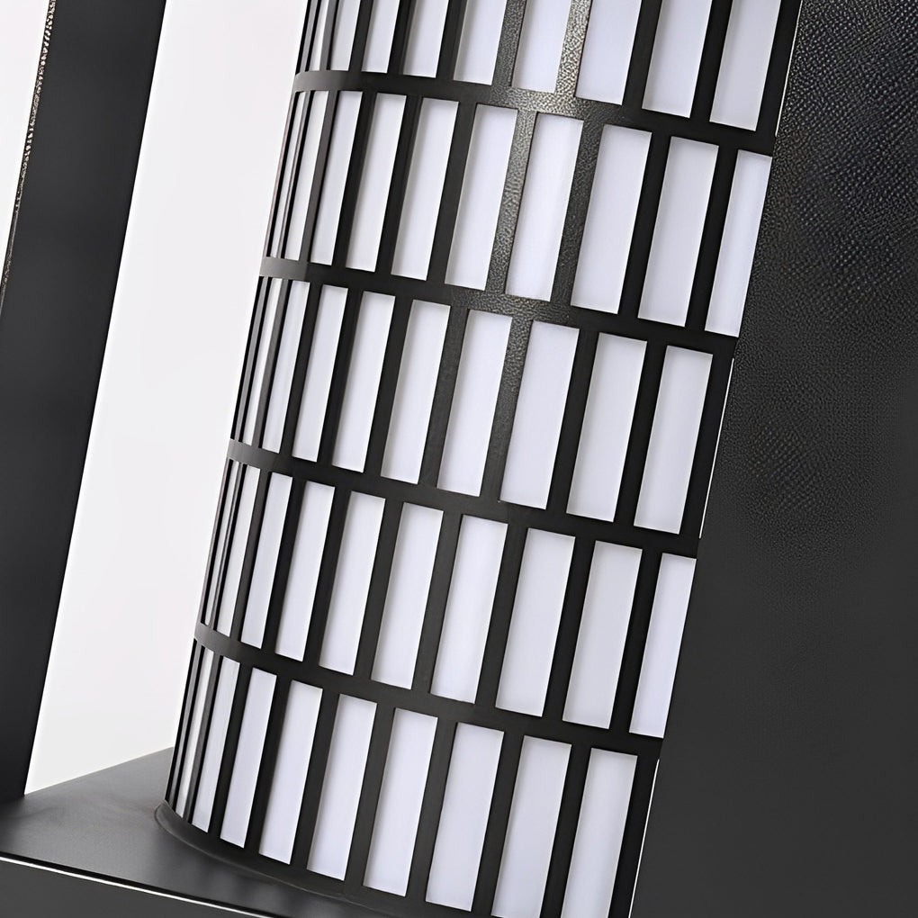 Modern Black Square LED Outdoor Post Light Waterproof Pathway Lamp for Backyard Landscaping