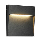 Modern Black Square LED Outdoor Step Light IP54 Waterproof Stair Wall Sconce for Deck and Patio