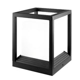 Modern Black Square LED Solar Post Cap Light Waterproof Outdoor Fence Deck Lighting