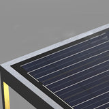 Modern Black Square LED Solar Post Cap Lights Waterproof Outdoor Garden Fence Pillar Lamps