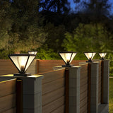 Modern Black Square Solar Fence Post Lights Waterproof Outdoor Garden Deck Cap Lighting