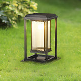 Modern Black Square Solar Landscape Pathway Lights Waterproof Outdoor Garden Lawn Lighting