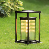Modern Black Square Solar Landscape Pathway Lights Waterproof Outdoor Garden Lawn Lighting