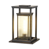Modern Black Square Solar Landscape Pathway Lights Waterproof Outdoor Garden Lawn Lighting