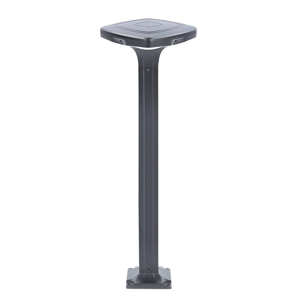 Modern Black Square Solar LED Outdoor Path Lights for Garden and Driveway Pathways