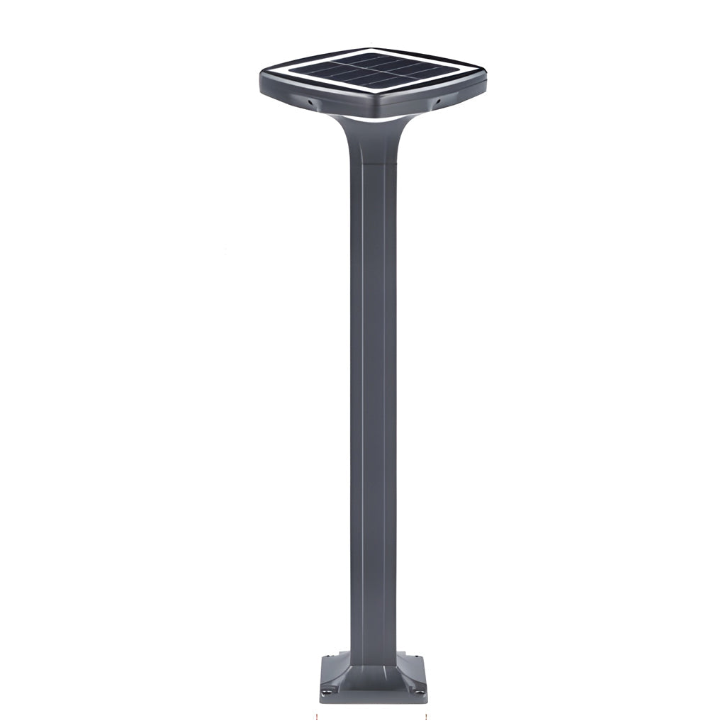 Modern Black Square Solar LED Outdoor Path Lights for Garden and Driveway Pathways