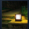 Modern Black Square Solar Post Lamp Waterproof Outdoor LED Pillar Light for Garden and Patio