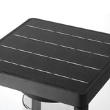 Modern Black Square Solar Powered Fence Post Light Waterproof LED Garden Lantern