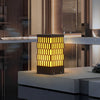 Modern Black Waterproof LED Lawn Light with Retro Grid Design for Outdoor Pathway and Garden