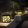 Modern Black Waterproof LED Outdoor Post Light Stainless Steel Imitation Marble Fence Garden Lamp