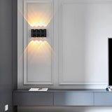 Modern Black Waterproof LED Up and Down Outdoor Wall Washer Light for Garden and Balcony