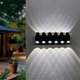 Modern Black Waterproof LED Up and Down Outdoor Wall Washer Light for Garden and Balcony