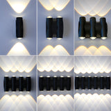Modern Black Waterproof LED Up and Down Outdoor Wall Washer Light for Garden and Balcony