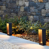 Modern Black Waterproof Solar LED Path Light for Outdoor Garden and Lawn