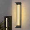 Modern Black Waterproof Strip LED Outdoor Wall Sconce Lighting for Garden and Villa