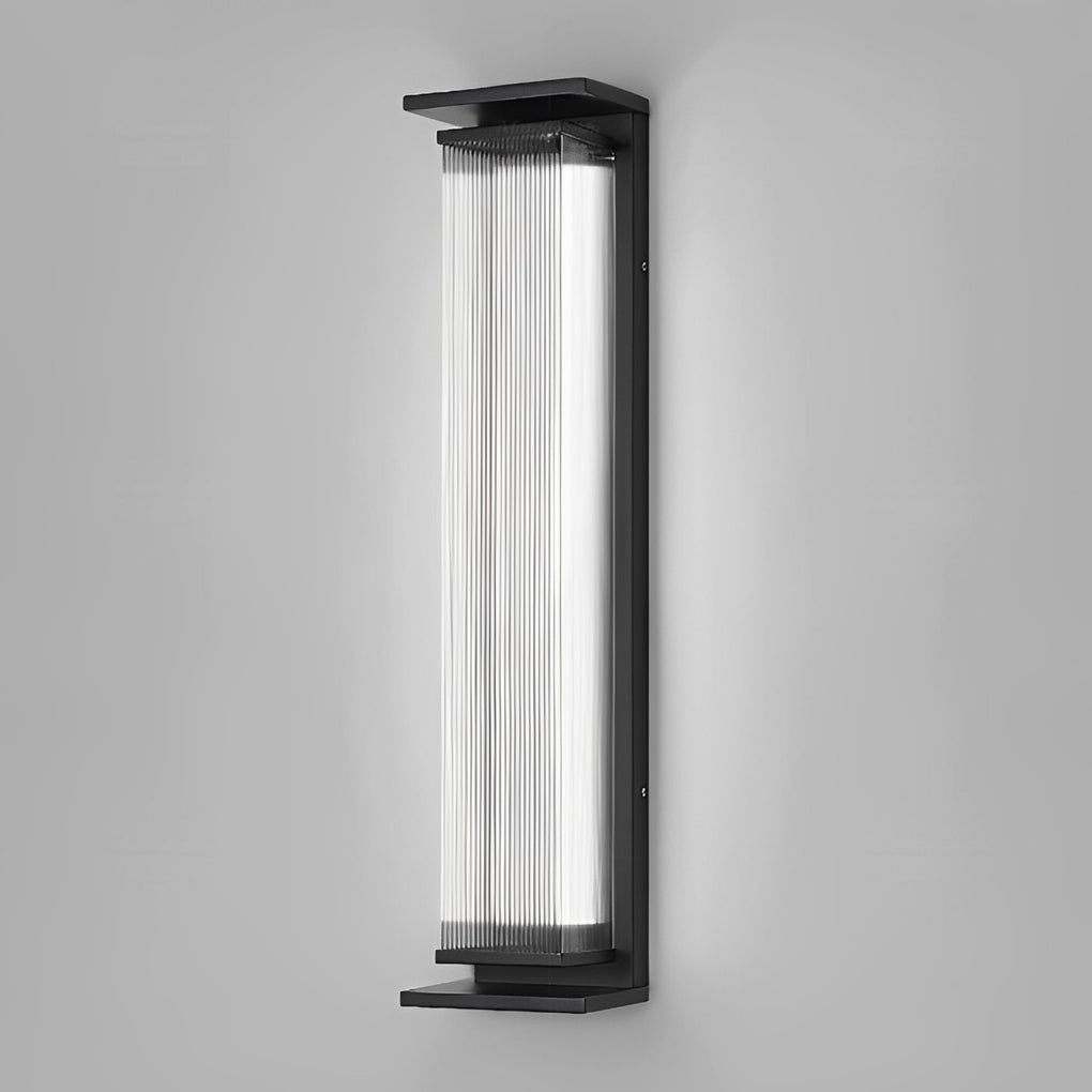 Modern Black Waterproof Strip LED Outdoor Wall Sconce Lighting for Garden and Villa