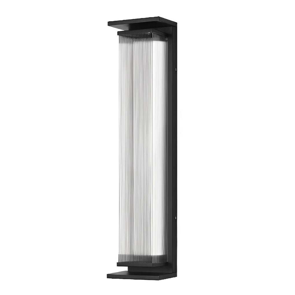 Modern Black Waterproof Strip LED Outdoor Wall Sconce Lighting for Garden and Villa