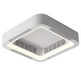 Low Profile Bladeless Ceiling Fan with Dimmable LED Light and Quiet Inverter Motor