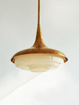 Modern Blossom Flower Glass Pendant Light Gold Floral Ceiling Hanging Fixture