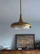 Modern Blossom Flower Glass Pendant Light Gold Floral Ceiling Hanging Fixture