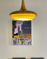 Modern Blossom Flower Glass Pendant Light Gold Floral Ceiling Hanging Fixture