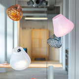Modern Blown Glass Grid Pendant Light LED Geometric Hanging Lamp for Elegant Interior Lighting